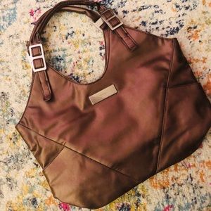 NWOT Bronze Calvin Klein Large Hobo Silver Accents